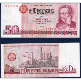 Allemagne RDA P.30a, TTB Billet de 50 Mark 1971 Friedrich Engels