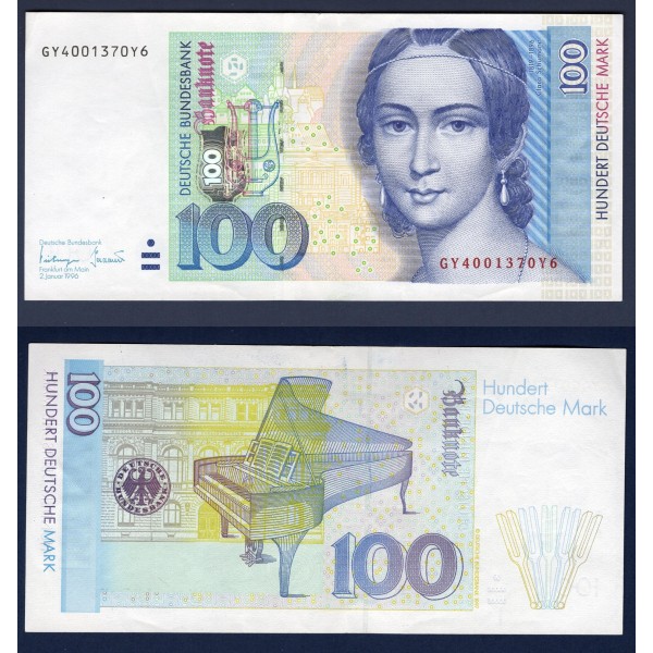Allemagne RFA P.41c, TTB Billet de 100 Mark 1996 Schumann