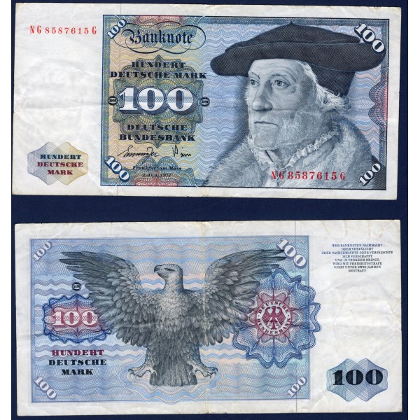 Allemagne RFA P.34d, Billet de banque de 100 Mark 1977