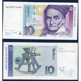 Allemagne RFA P.38c, Sup Billet de 10 Mark 1993 Carl Friedrich Gaus