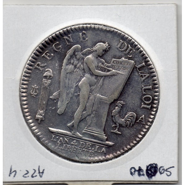 6 Livres Louis XVI Constitution 1792 A paris 1er semestre TTB