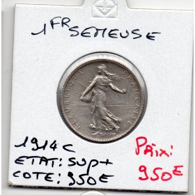 1 franc Semeuse Argent 1914 C Castelsarrasin Sup+
