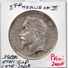 5 francs Napoléon III tête laurée 1868 A Paris Sup
