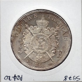 5 francs Napoléon III tête laurée 1868 A Paris Sup