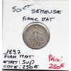 50 centimes Semeuse Argent 1897 Sup Flan Mat
