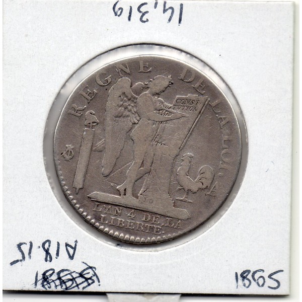 3 Livres Louis XVI Constitution 1792 A paris 2eme semestre TB-