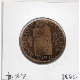 1 sol aux balances 1793 AA Metz TB Convention