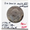 30 Sols Constitution Louis XVI 1792 A paris 1er semestre TB-