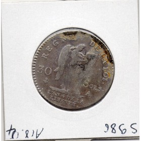 30 Sols Constitution Louis XVI 1792 A paris 1er semestre TB-