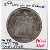 5 francs Union et Force An 7 A Paris TB