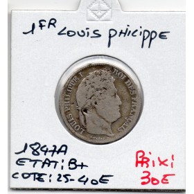 1 Franc Louis Philippe 1847 A Paris B+