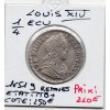 1/4 Ecu Mèche longue 1651 9 Rennes Louis XIV TTB+