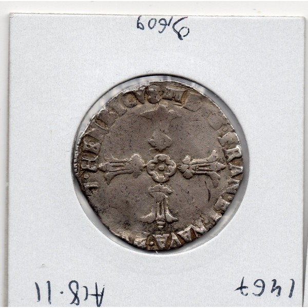 1/4 ou quart d'Ecu Croix de Face 1607 K Bordeaux Henri IV R5