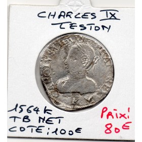 Teston 2eme Type 1564 K Bordeaux Charles IX TB