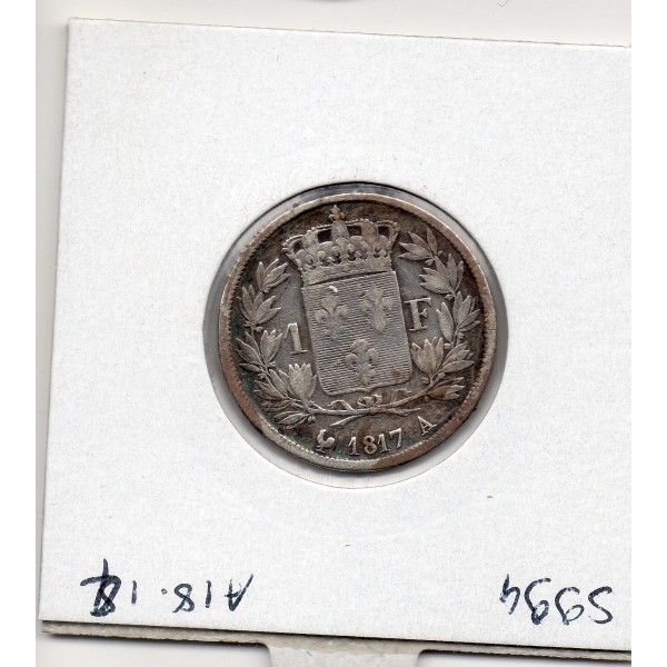 1 Franc Louis XVIII 1817 A Paris TTB-