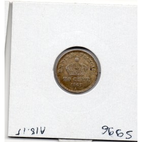 20 centimes Napoléon III tête laurée 1867 A Paris Sup