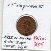 2 centimes Napoléon III tête nue 1855 W ancre Lille Sup+