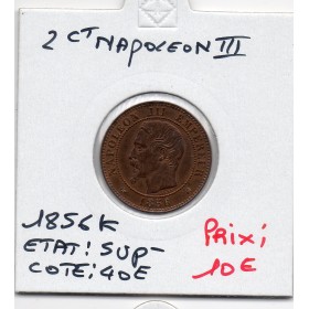 2 centimes Napoléon III tête nue 1856 K Bordeaux Sup-