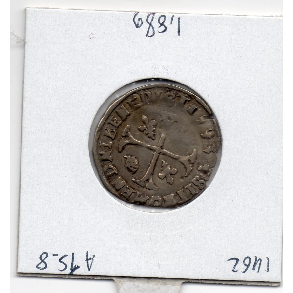 Douzain au 2 H couronnés 3eme type 1593 Clermont Ferrand Henri IV TB