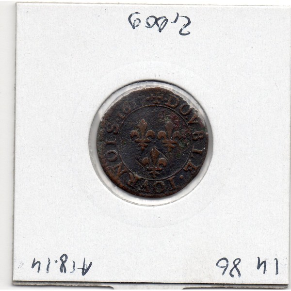 Double Tournois 1617 A Paris Louis XIII TTB