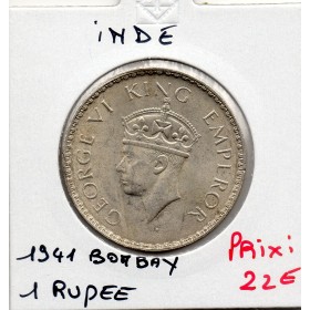 Inde Britannique 1 rupee 1941 Bombay Sup, KM.556 Georges VI