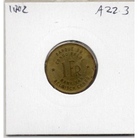 Congo Belge 1 franc 1944 Sup-, KM.26 Elephant