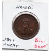 Hawai 1 cent 1847 13 baies TTB, KM.1 Kamehameha III