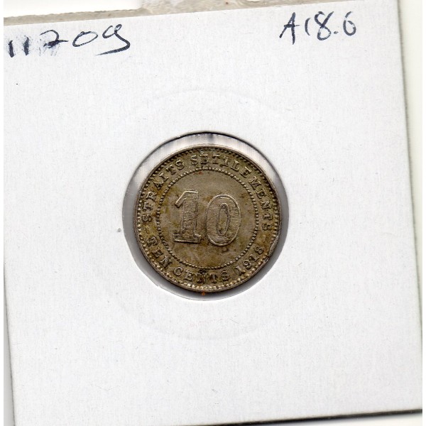 Etablissement des Détroits 10 cents 1918 Sup-, KM.29a Georges V