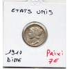 Etats Unis dime 1917 TTB, KM.140 Mercury
