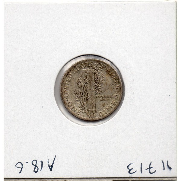 Etats Unis dime 1917 TB+, KM.140 Mercury