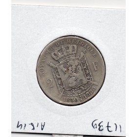 Belgique 2 Francs 1880 en Français TB, KM.39 deux rois