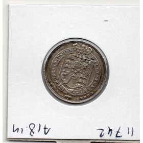 Grande Bretagne 1 shilling 1824 TTB+, KM.687 Georges IV nettoyée