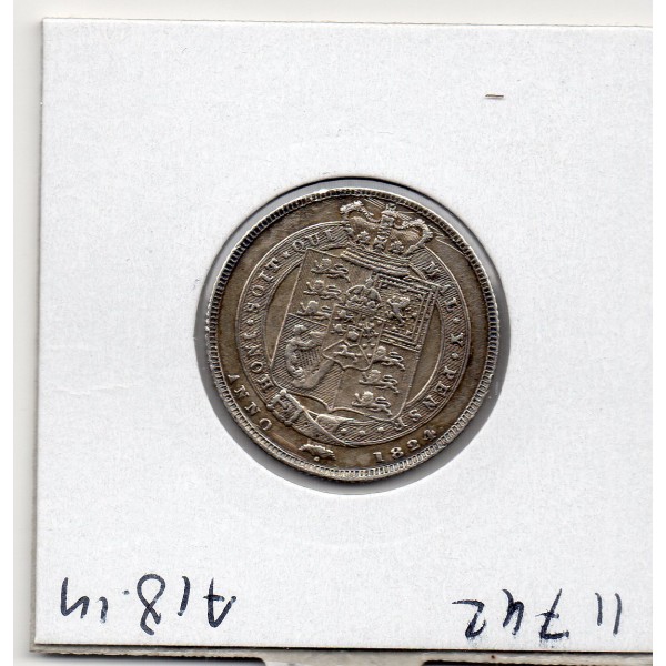 Grande Bretagne 1 shilling 1824 TTB+, KM.687 Georges IV nettoyée
