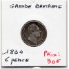 Grande Bretagne 6 pence 1834 TTB, KM.712 William IV