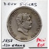 Italie Deux Siciles  120 Grana 1857 TTB, KM.370 Ferdinand II