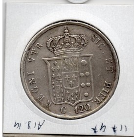 Italie Deux Siciles  120 Grana 1857 TTB, KM.370 Ferdinand II