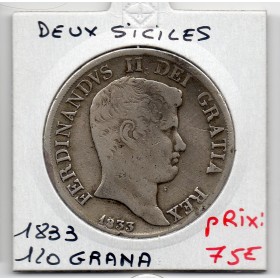 Italie Deux Siciles  120 Grana 1833 TB, KM.309 Ferdinand II