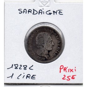 Italie Sardaigne 1 lire 1828 L aigle Turin TB, KM.121 Charles Felix