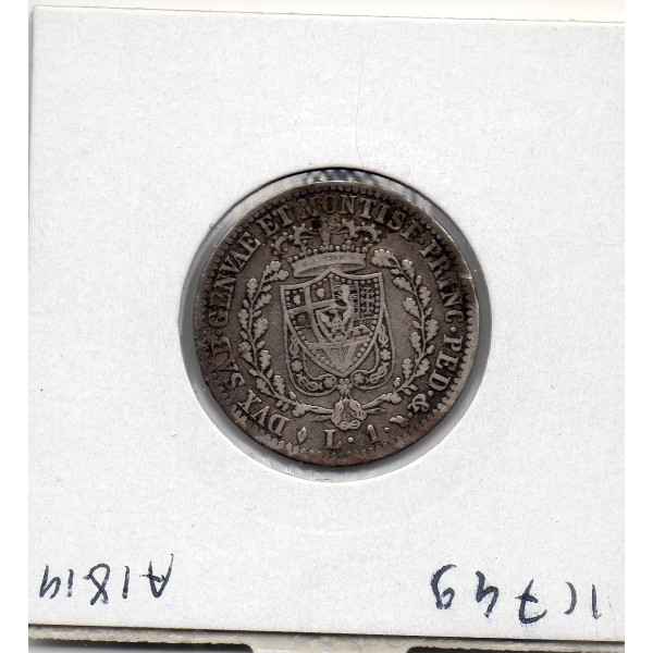 Italie Sardaigne 1 lire 1828 L aigle Turin TB, KM.121 Charles Felix