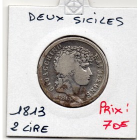 Italie Deux Siciles  2 lire 1813 TB+, KM.258 Joachim Murat