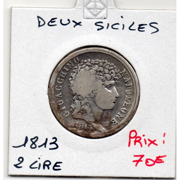 Italie Deux Siciles  2 lire 1813 TB+, KM.258 Joachim Murat