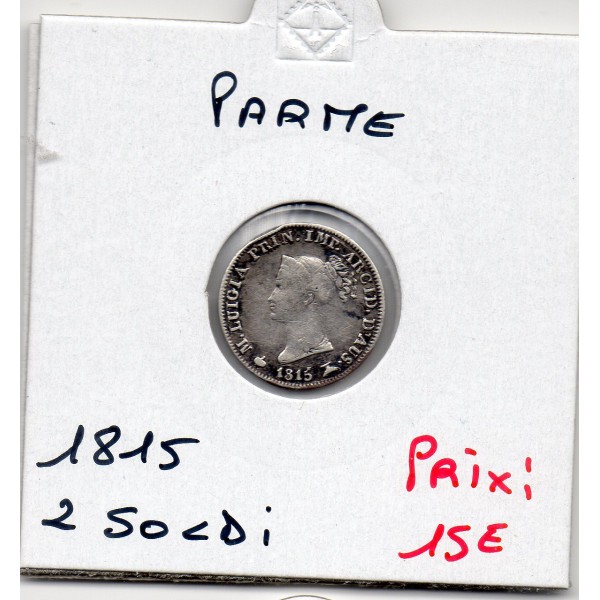 Italie Parme 5 Soldi 1815 TTB-, KM.C26 Maria Luigia Tache