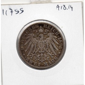 Bade 2 mark 1896 G TTB- KM.269 Friedrich 1er