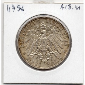 Bavière Bayern 3 mark 1913 D Sup KM.996 Otto 1er