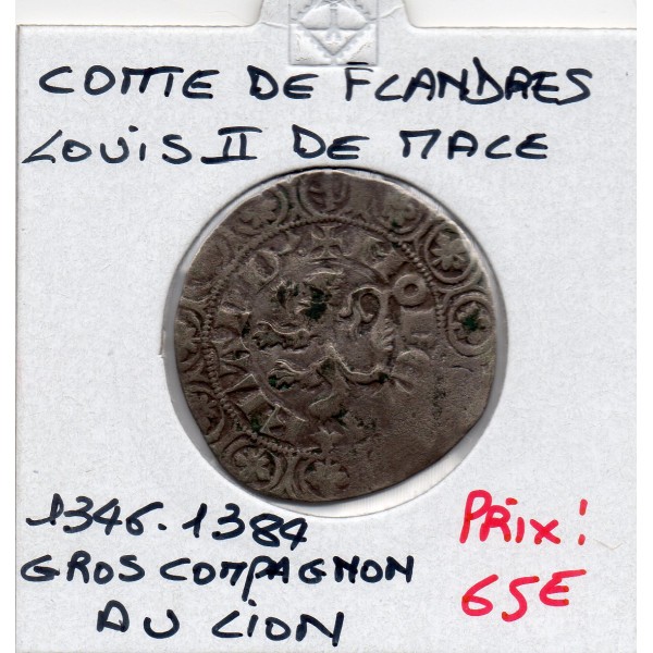 Comté de Flandre, Louis II le Male (1346-1384) Gros Compagnon au lion