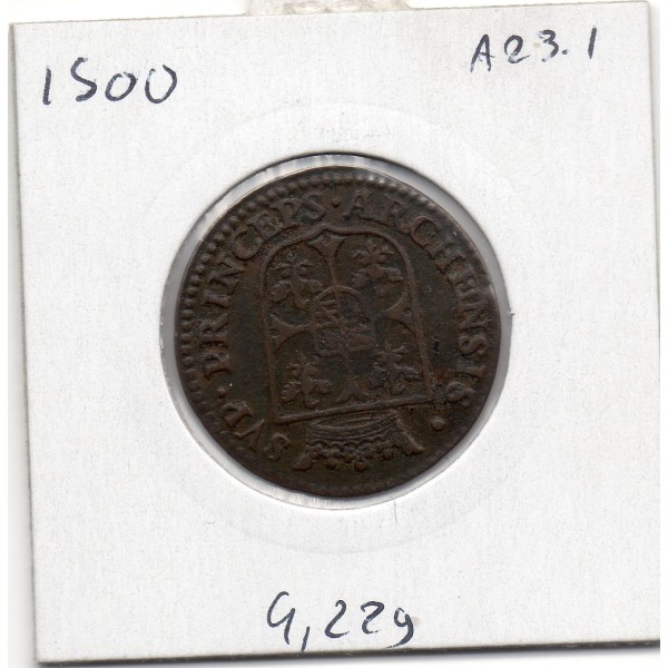 Ardennes, Principauté Arches Charleville, Charles 1er de Gonzague (1610) Liard type 3A