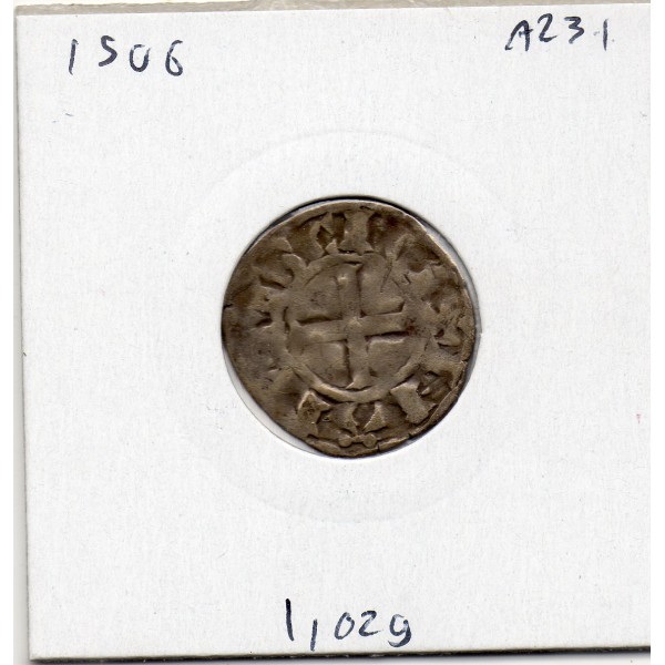 Bretagne, anonyme, Ville de Rennes (1186-1206) Denier