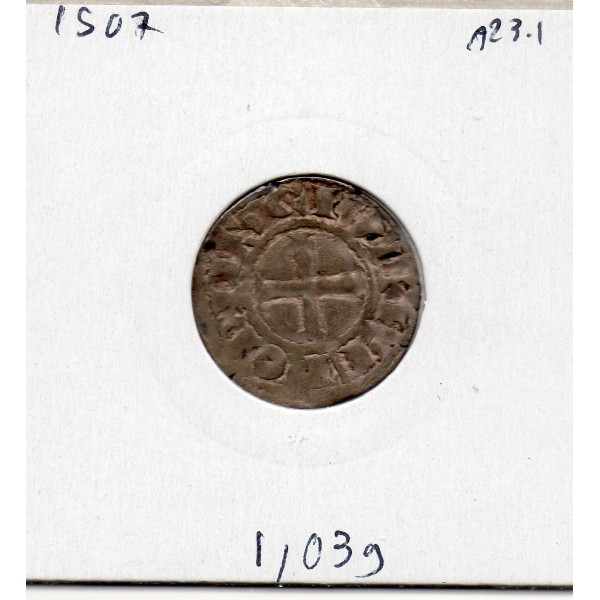 Bretagne, anonyme, Ville de Rennes (1186-1206) Denier