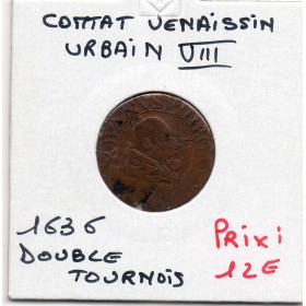 Comtat Venaissin, Urbain VIII (1636) Double tournois TB