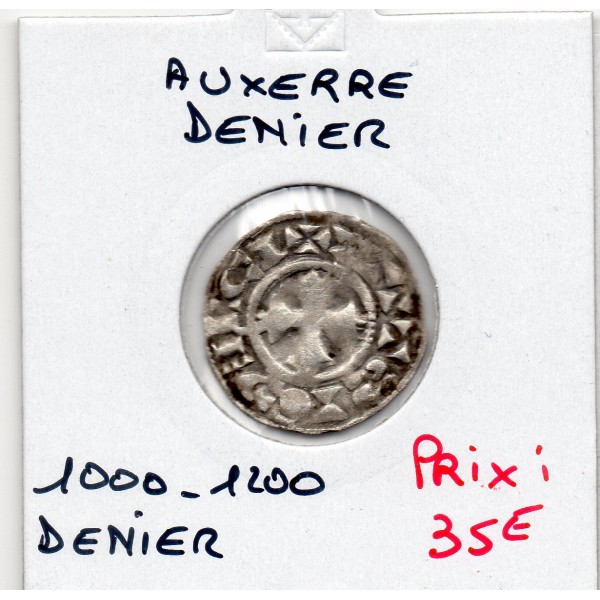 Comté d'Auxerre anonyme (1000-1200) denier TTB